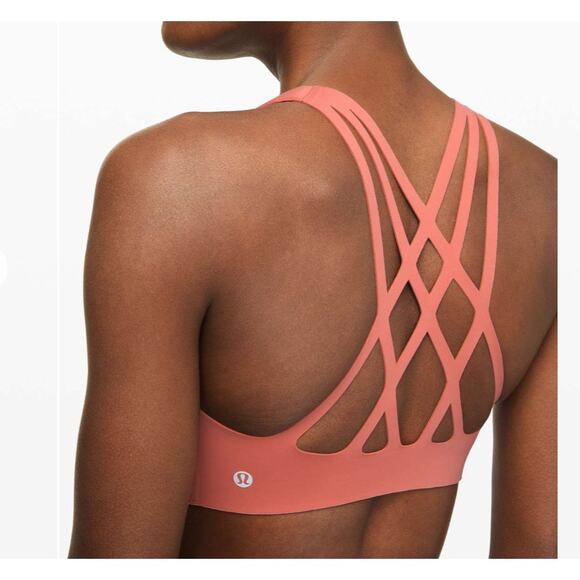 Lululemon Bring the Energy Bra Molded Cup Sports Bra Copper Clay Pink 8 B/C - Picture 1 of 6